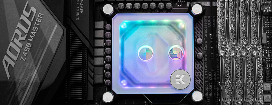 EK-Velocity D-RGB Intel plexi nichel satinato